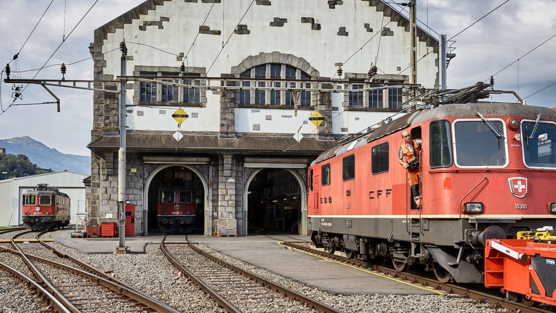 Das Bild zeigt die Werkstätten der SBB in Bellinzona (TI).