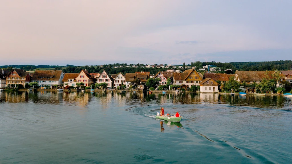 Das Bild zeigt das Ortsbild von nationaler Bedeutung Ermatingen im Kanton Thurgau.